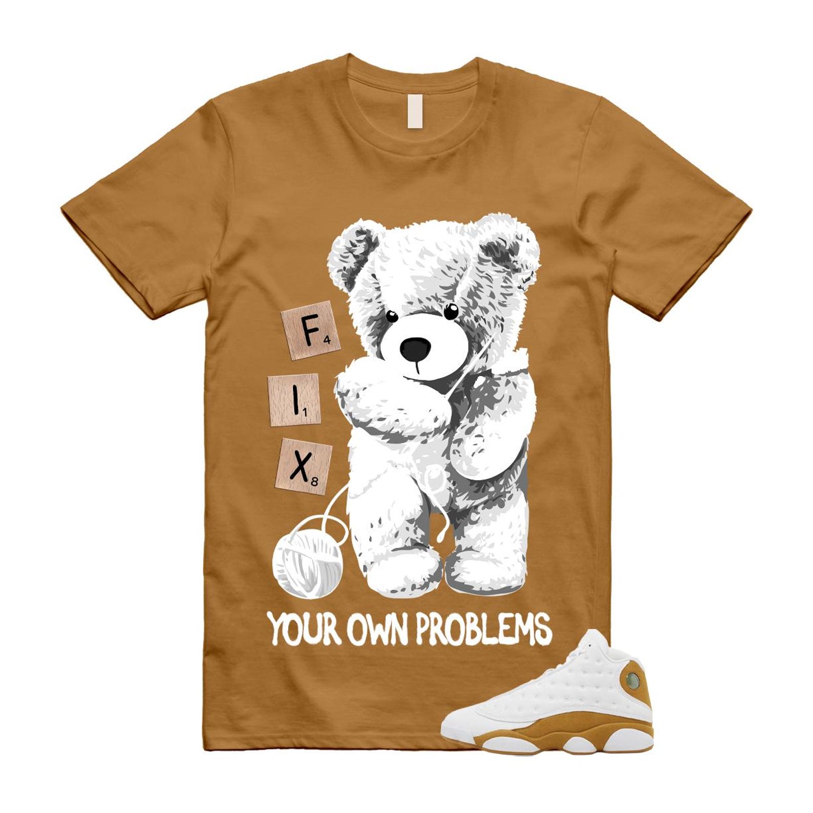 13 Wheat White T Shirt Match FIX M