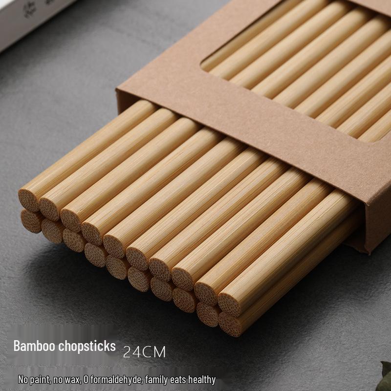 Bacchette Antibatteriche a Prova di Muffa in Bambù Nanmu - 10 Paia, Resistenti alle Alte Temperature, Allungate per Hot Pot con Logo Personalizzato