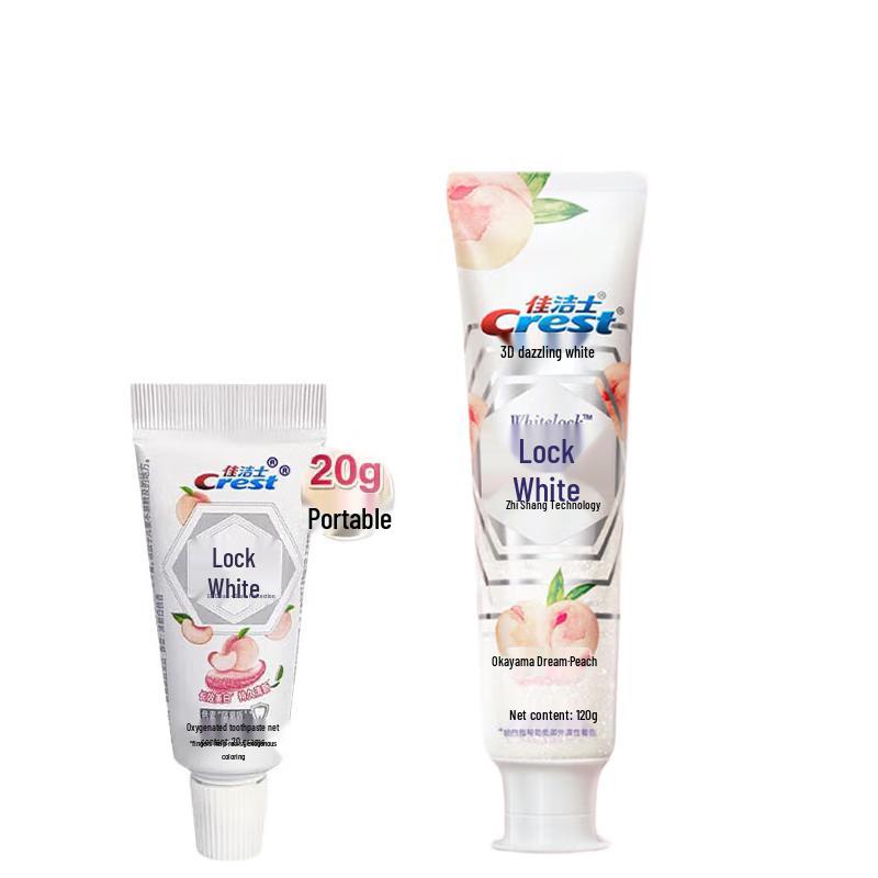Crest Dual-Color Whitening Toothpaste, Okayama Dream Peach
