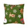 Christmas Pillow Case Cushion Cover Soft Printed Pillow Cover Novelty Pillowcases For Chair Sofa Home Decoration