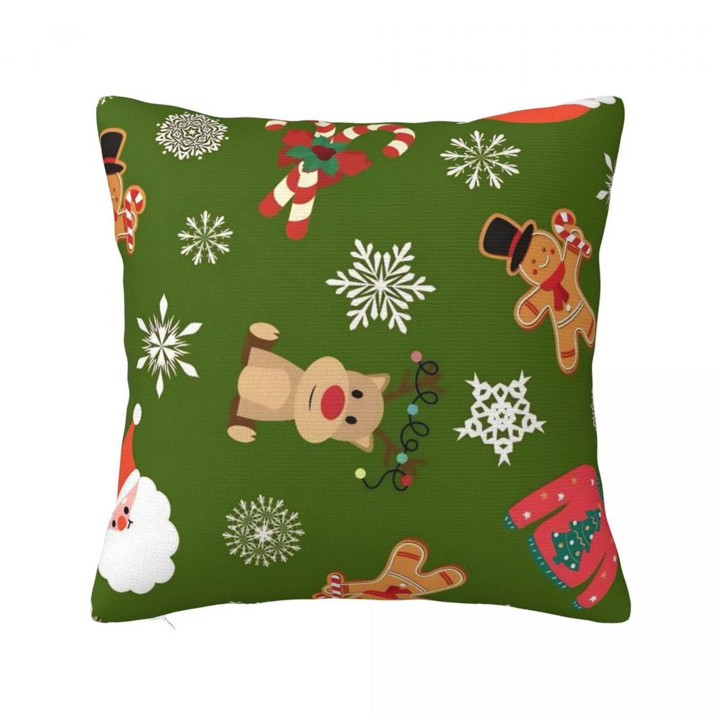 Christmas Pillow Case Cushion Cover Soft Printed Pillow Cover Novelty Pillowcases For Chair Sofa Home Decoration