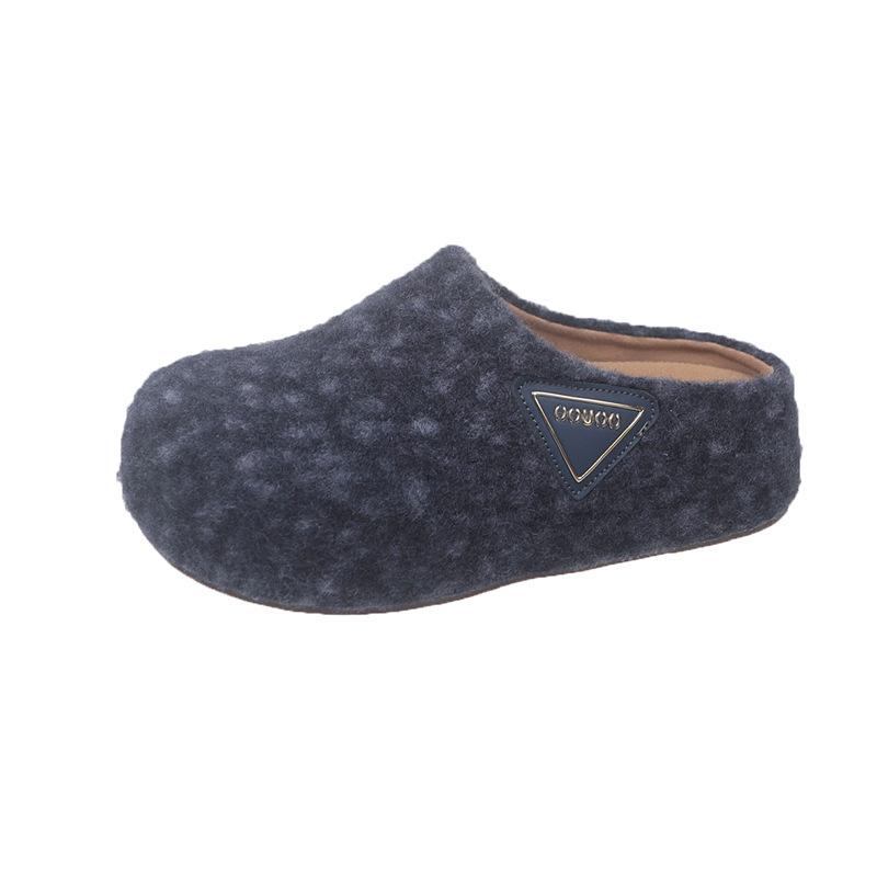 Retro Inner Heightening Bag Head Slippers Women's Outer Wear New Comfortable and Versatile Lazy One Pedal and Half Drag