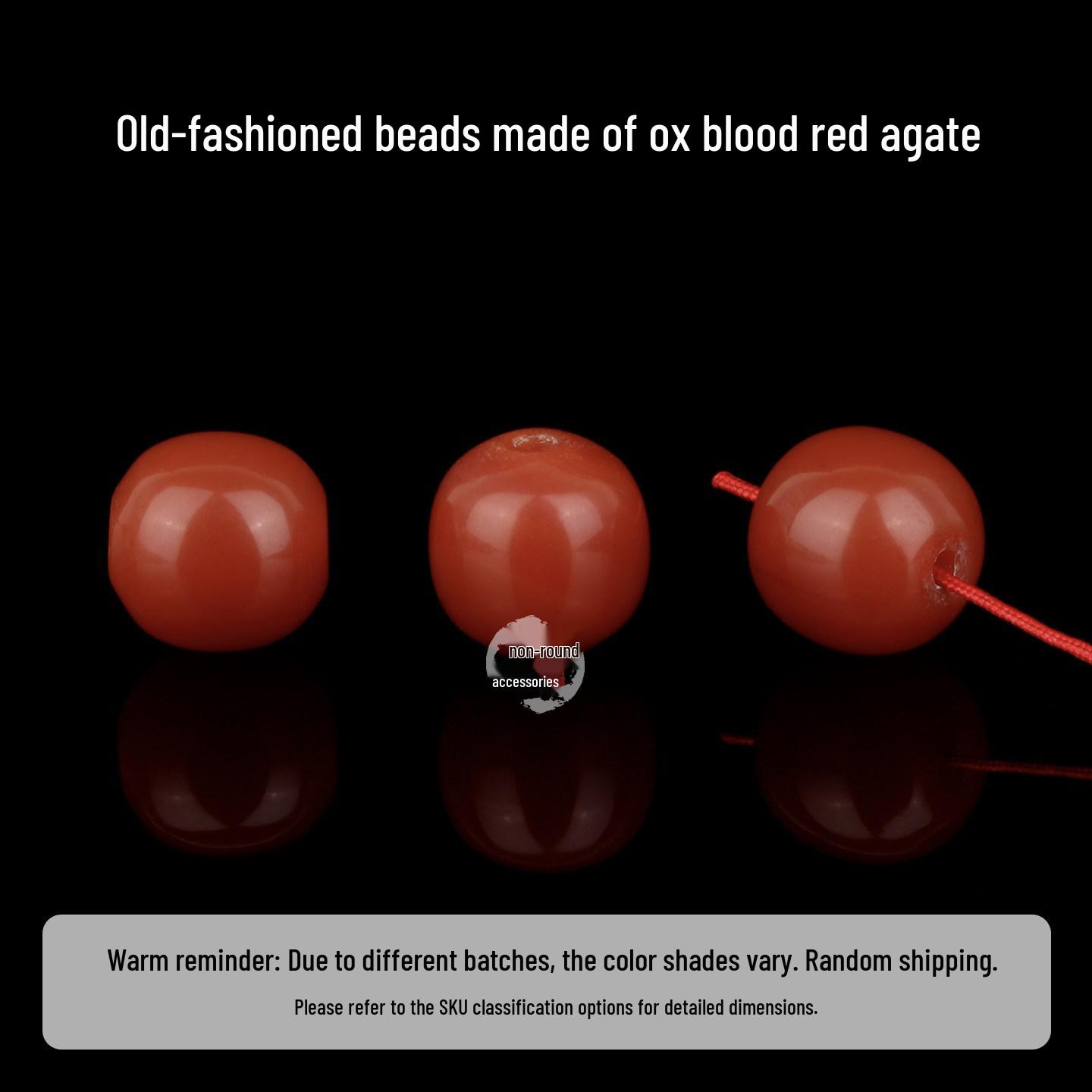 Nanhong Agate Blood Red Beads Spacer Waist Beads Wenwan Bracelet Bodhi Vajra DIY Accessories