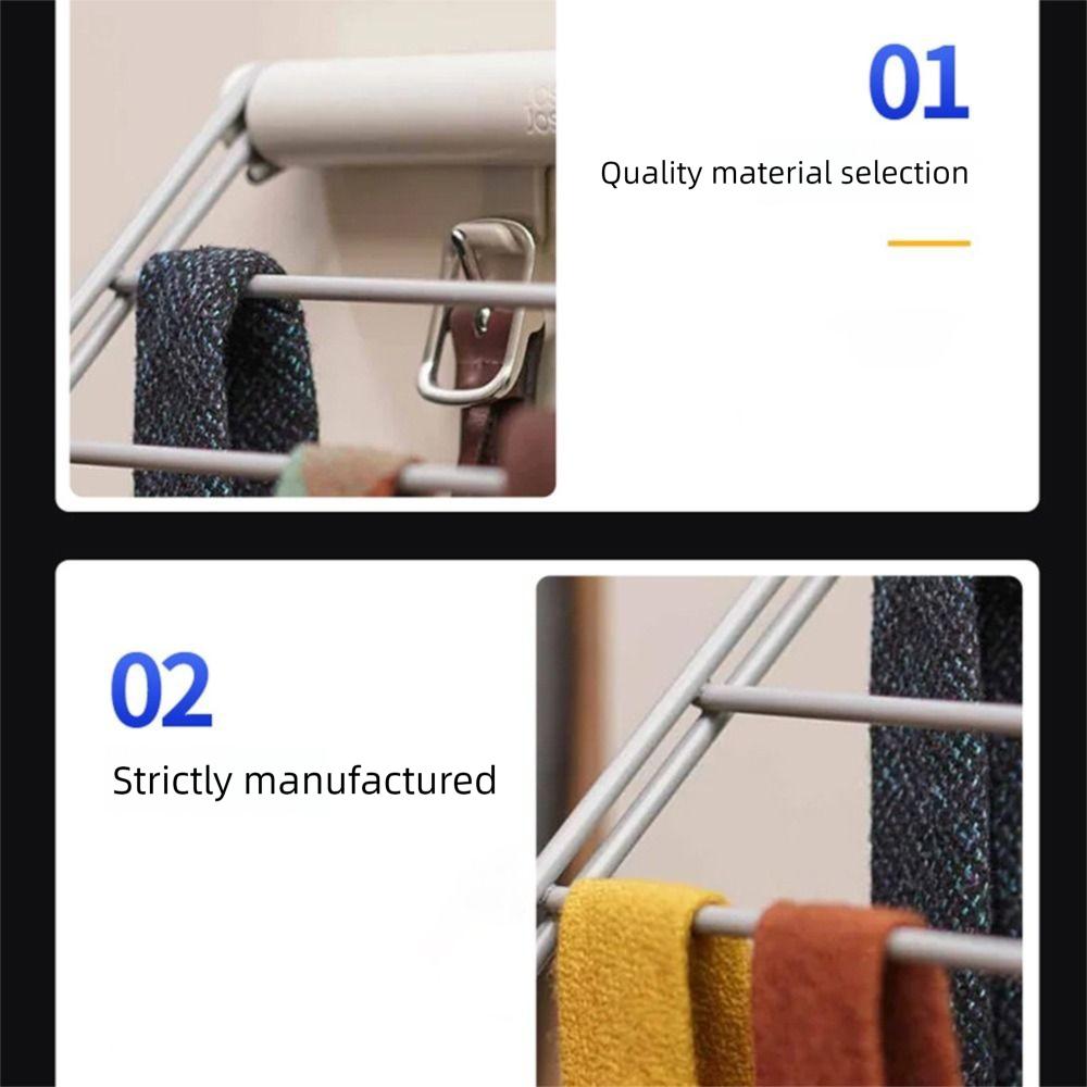 Self-adhesive Scarf Tie Hanger Sliding Scarf Hanger Hook Hat Rack Belt Storage Rack  Kitchen