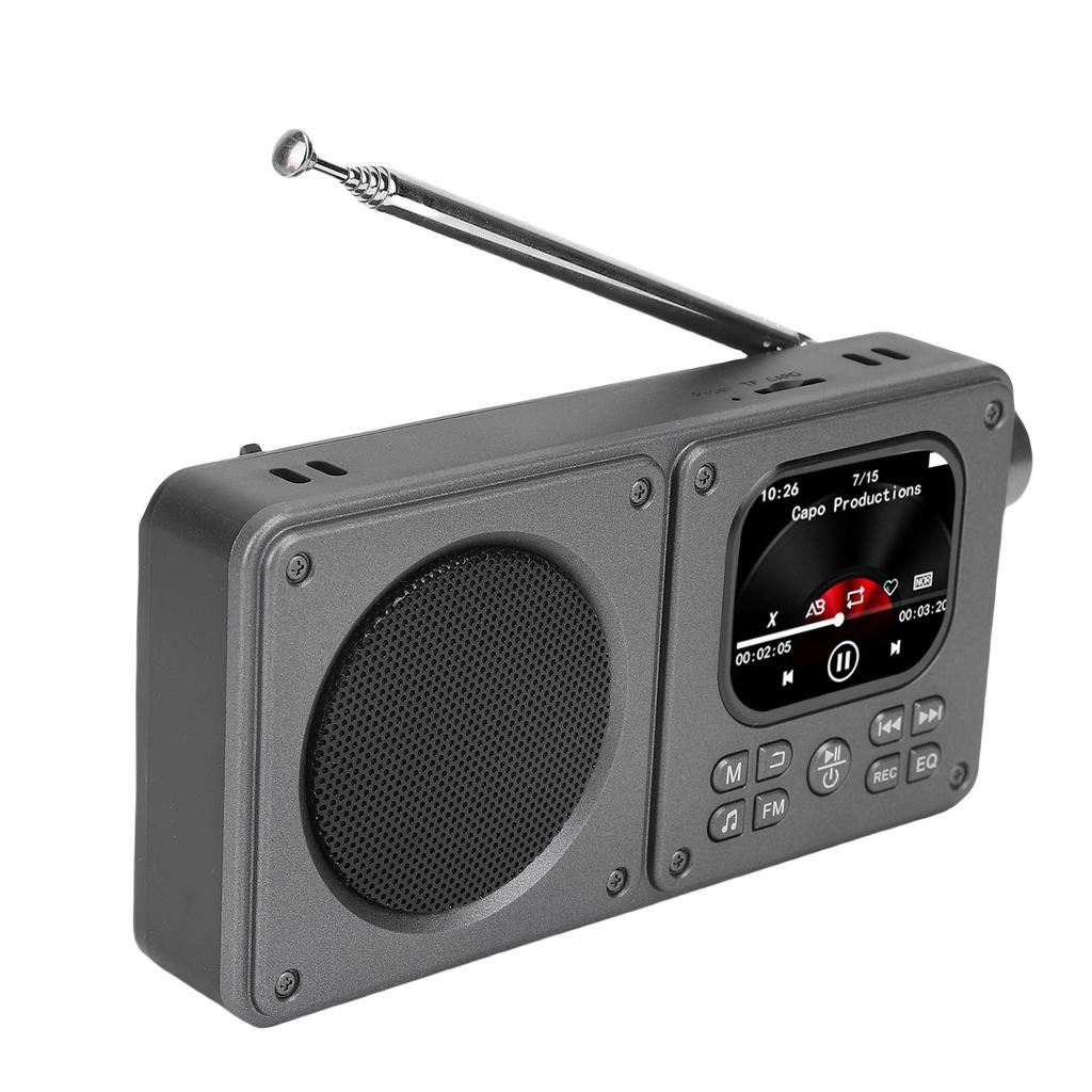 Video Radio AM FM 2.01 Inch Screen MP3 MP4 Player   5.4 Speaker Portable Rechargeable Radio with Earphone  