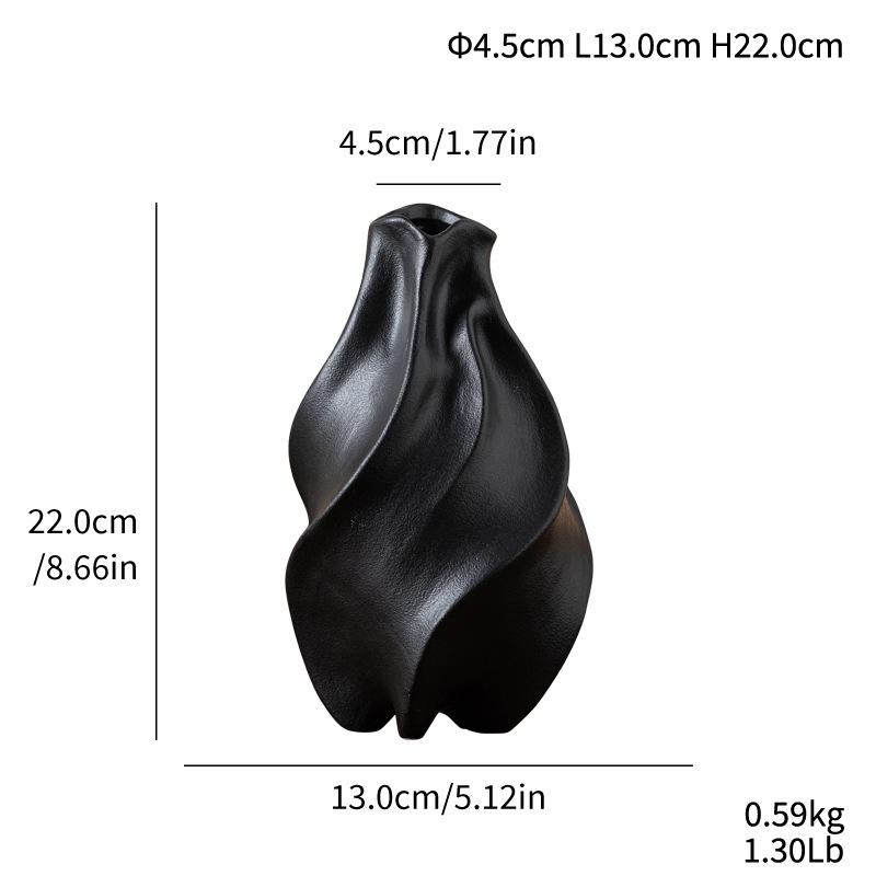 Kreative Wassertropfen Dreh-Muster Keramikvase High-End Heim Desktop Einfaches Dekoratives Ornament