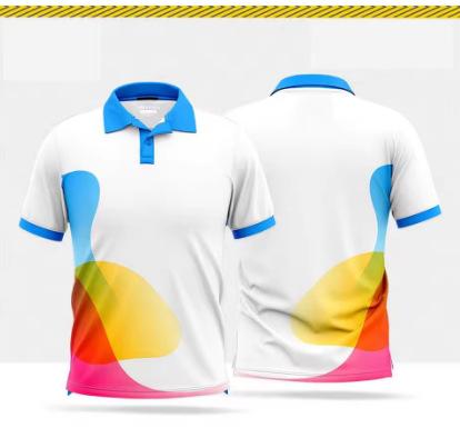 2025 Color 3D Printed Polo Shirt Sports Stripes Sports Pattern Short Sleeve T-Shirt Summer Lapel