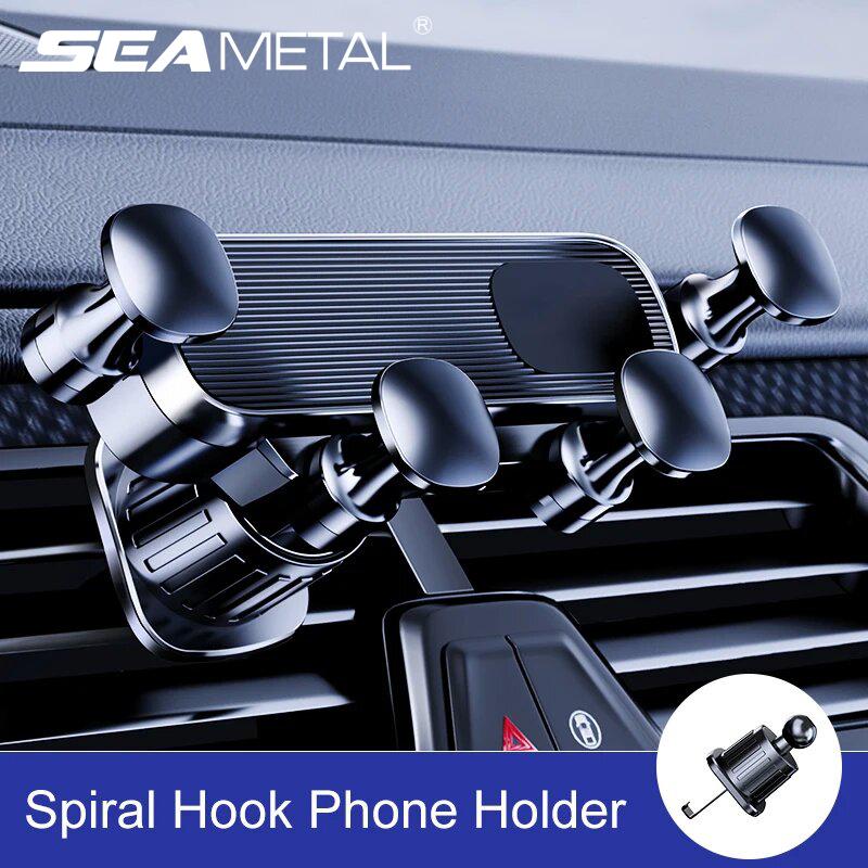 SEAMETAL Air Vent Car Phone Holder Telescopic Phone Mount Mini Size Auto Air Outlet Smartphone Support Universal for 4.7-7 Inch