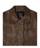 ROUGHTYPE Embossed Washed Leather Jacket - Brown