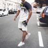 T-shirt à manches longues et pantalon pour homme imprimés en 3D Ensemble de mode Vêtement de sport Ensemble deux pièces Motif flamme