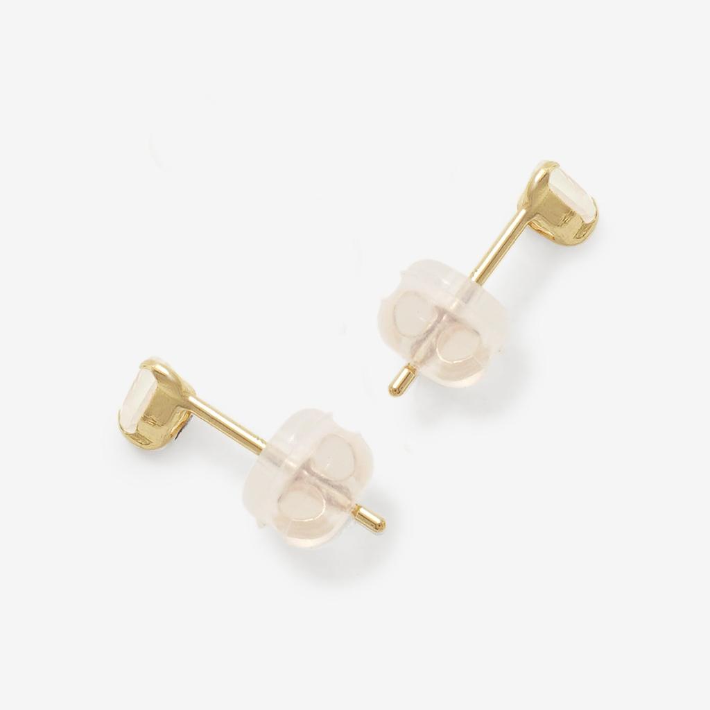 ESTELLE [Official] [Web Exclusive] Women's K10 Yellow Gold Earrings with June Birthstone Moonstone and Drop Motif (Product Code: 0222-9757-0019-0000)