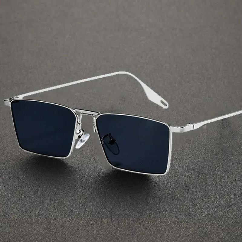 Small Frame Steampunk Sunglasses Square Metal Sunshades UV400 Protection Mirrored Outdoor Sunglasses