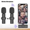 New Professional Wireless Lavalier Microphone for iPhone iPad Laptop Android Live Gaming Video Recording Interview Business Mic