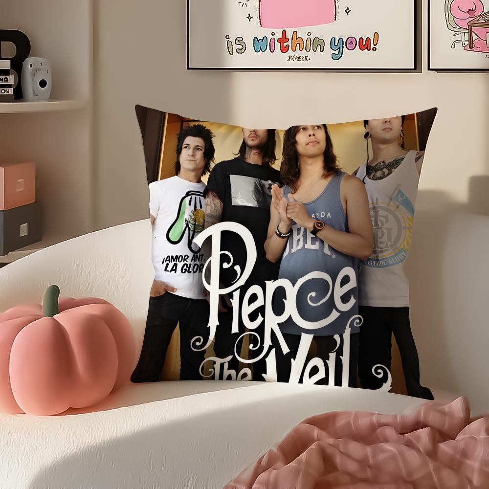 Dynamic Rock Band PPierce The Veil Cushion Cover Pillowcase Short Plush Invisible zipper Room Sofa Cushion Cover