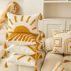 30x50/45x45cm Boho Goldene Sonne Kissenbezug Romantische Sonnenschein Geometrisch Fransen Samt Kissen Schlafzimmer Sofa Heim Kissenbezüge