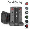 US Multi Power Strip 12 Way Outlets Sockets with 5 USB Ports 1250W 10A Universal Socket with 1.8m Extension Cord for Home Office