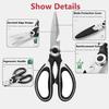 Kitchen Scissors, 2PCS Heavy Duty Kitchen Scissors, Scissor for Kitchen Use,Stainless Steel Poultry, Fish, Meat, Vegetables