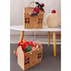 Plastic Wicker Picnics Basket with Handle Elegant House Shaped Rattan Suitcase Stylish Christmas Gift Packaging Box