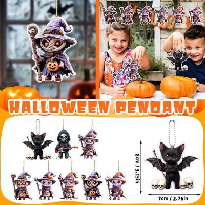 Halloween Themed 2D Acrylic Festive Atmosphere Car Decoration Flat Car Decoration