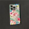 Clear Square Back Tube Case Protection For iPhone 13 14 Pro Max 15 Plus 11 16 ProMax 12 Anti-Oxygen,Flamingos Pattern Casing