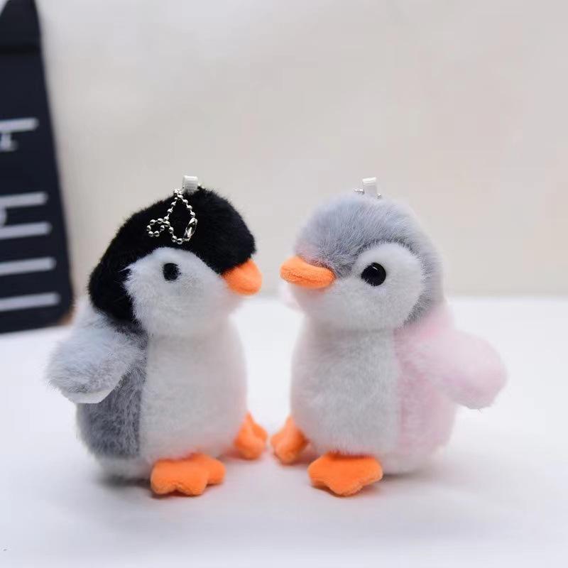 Cute Penguin Plush Spouse Cartoon Grabbing Machine Doll Plush Toy Couple Keychain Bag Hanging Decoration