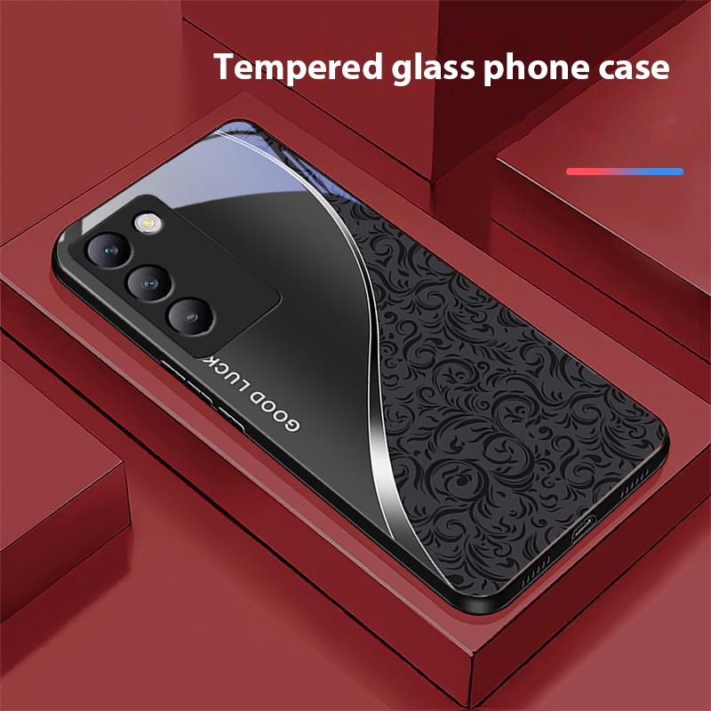 Gradient Pattern For Y72 33S 11 03 36 96 Lite 35 16 Iqoo 12 V40 SE 5G 29 40 21 30 X80 Pro Vivo Tempered Glass Phone Case Black