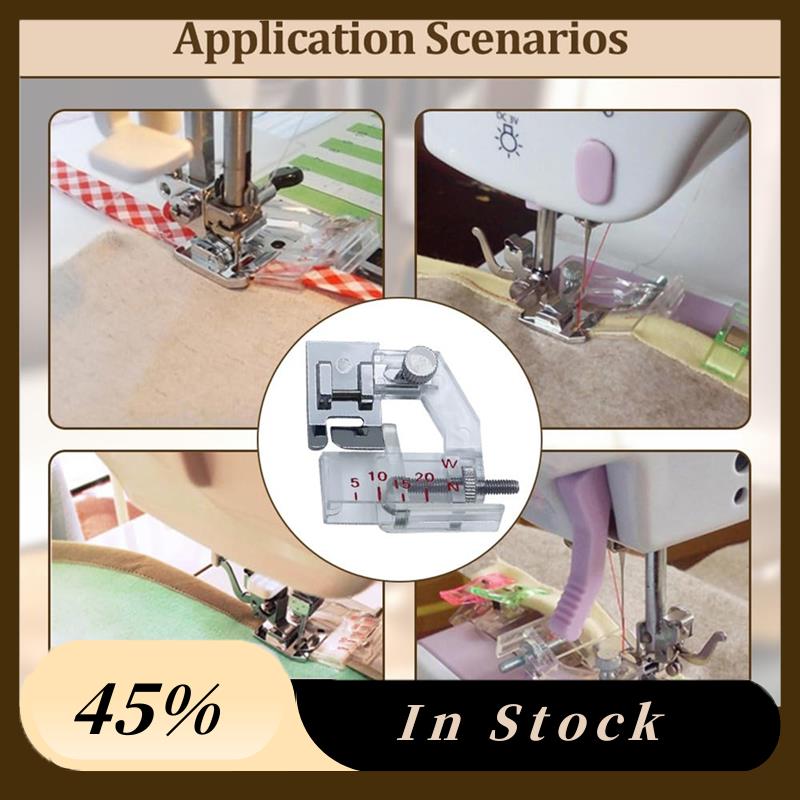 A60Z Top 5 Stück Verstellbarer Schrägband-Einfassfuß, Bereich von 5 mm bis 20 mm, Für Alle Nähmaschinen mit Niedrigem Schaft, Snap-On, Industriell
