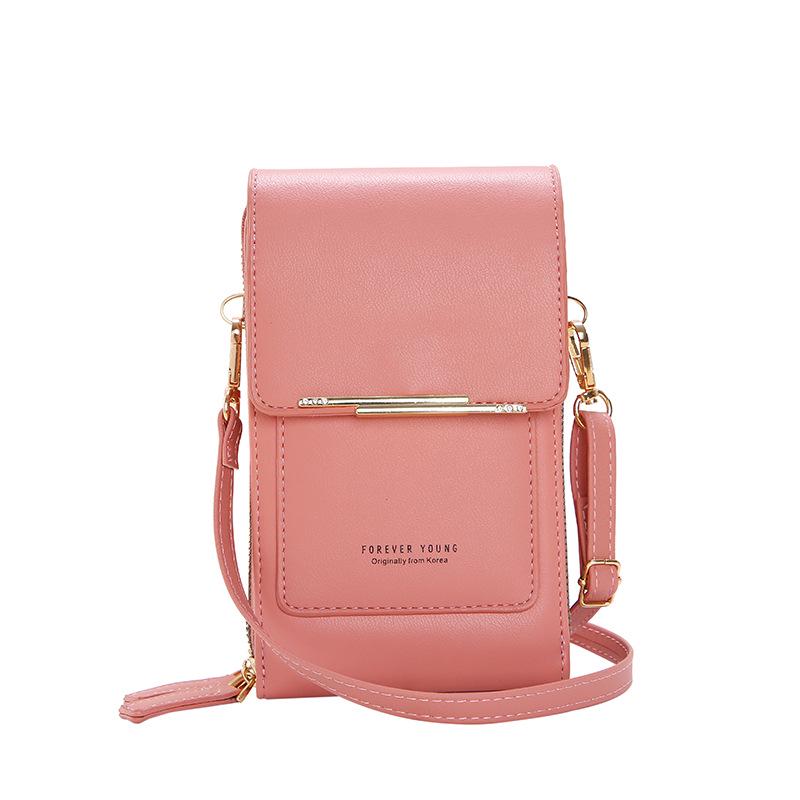 Women's Cute Crossbody Touchscreen Phone Bag – Fashionable Vertical Small Mobile Phone & Wallet Holder