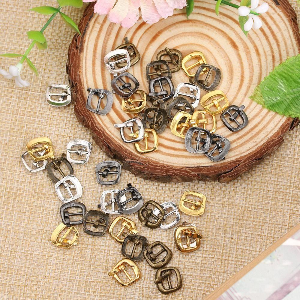 20/40pcs 7mm  Mini Ultra-small Belt Buttons Tri-glide Buckle Diy Dolls Buckles  Bags Accessories