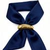 Bucle geometrică retro cool franțuzească pentru eșarfă, oțel inoxidabil oglindă placat cu aur de 18K, broșă pentru jachetă, accesoriu minimalist pentru femei