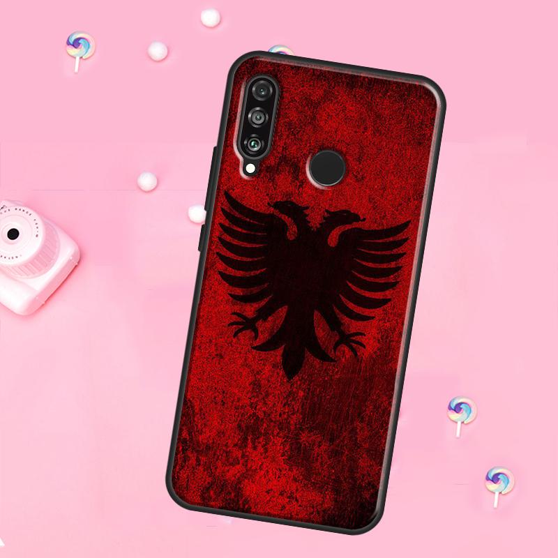 Albania Flag Eagle For Huawei Nova 12i 7i 8i 11i 12s Y73 Y70 Y90 Y60 Y72 Y61 Y91 9 10 SE P30 Pro P40 Lite Case