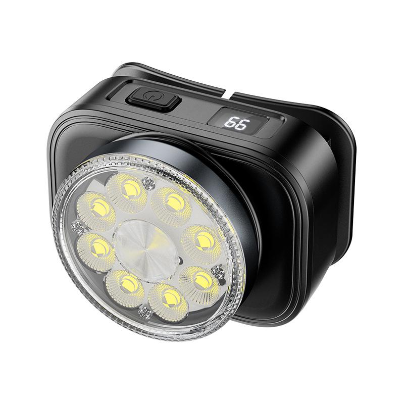 Rechargeable High-Lumen Headlamp with Digital Display for Night Fishing and Emergencies