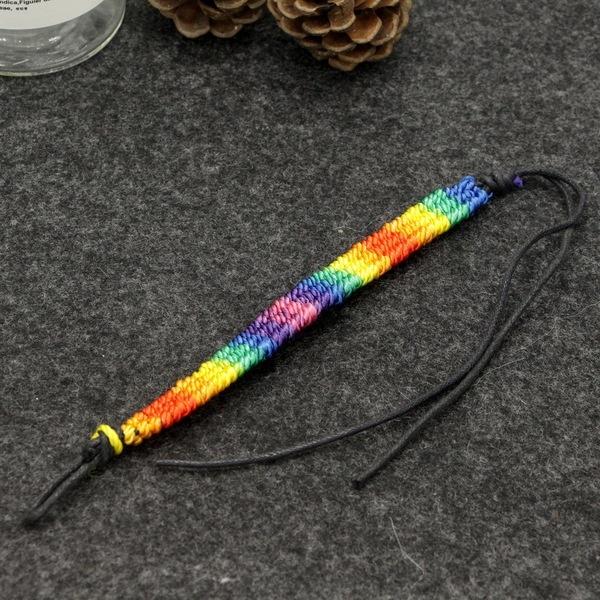 Rainbow Bracelet On A String Rainbow Lgbt String Unisex
