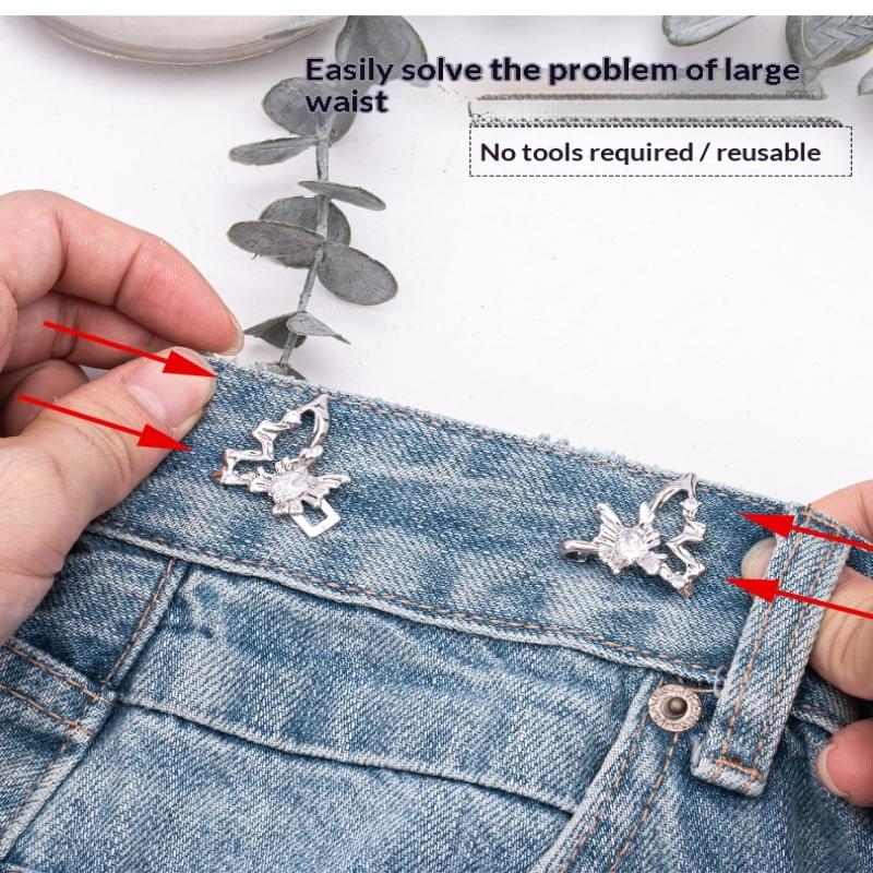 Temperament Hollow Butterfly Waist Tightening Tool Adjustable Waist Buckle Able Jeans Fixed Waist Buckle