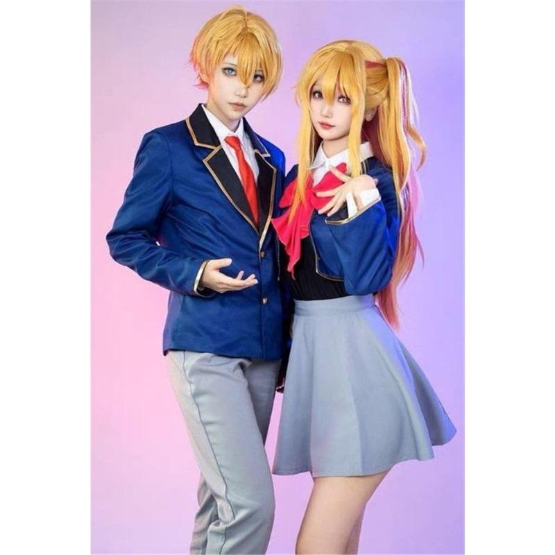 Anime Oshi No Ko Ruby Hoshino Kana Arima Cosplay Kostým Modrá Školní Uniforma Akce Karnevalový Oblek Celá Sada Ruby Cosplay