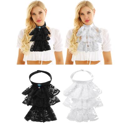 Gargantilla de encaje de volantes desmontable para hombre y mujer, cuello falso vintage victoriano, Cosplay exótico, gargantilla de cuello falso, ropa para discoteca, Collar Steampunk