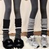 Neue einfarbige gestrickte Beinwärmer Winter warm verdickt Mittelschaftsocken Mode Harajuku Kaschmir Strumpfwaren Damen Strümpfe