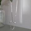 VENTFILLE Silver Color Bowknot Snake Bone Chain Necklace For Women Girl Simple Design Korean Jewelry Dropshipping