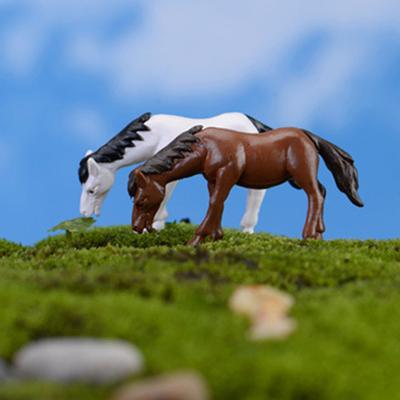 Yousheng 10 Stück Mini Miniatur Pferd Moos Fee Garten Figur Landschaft Bonsai Dekor
