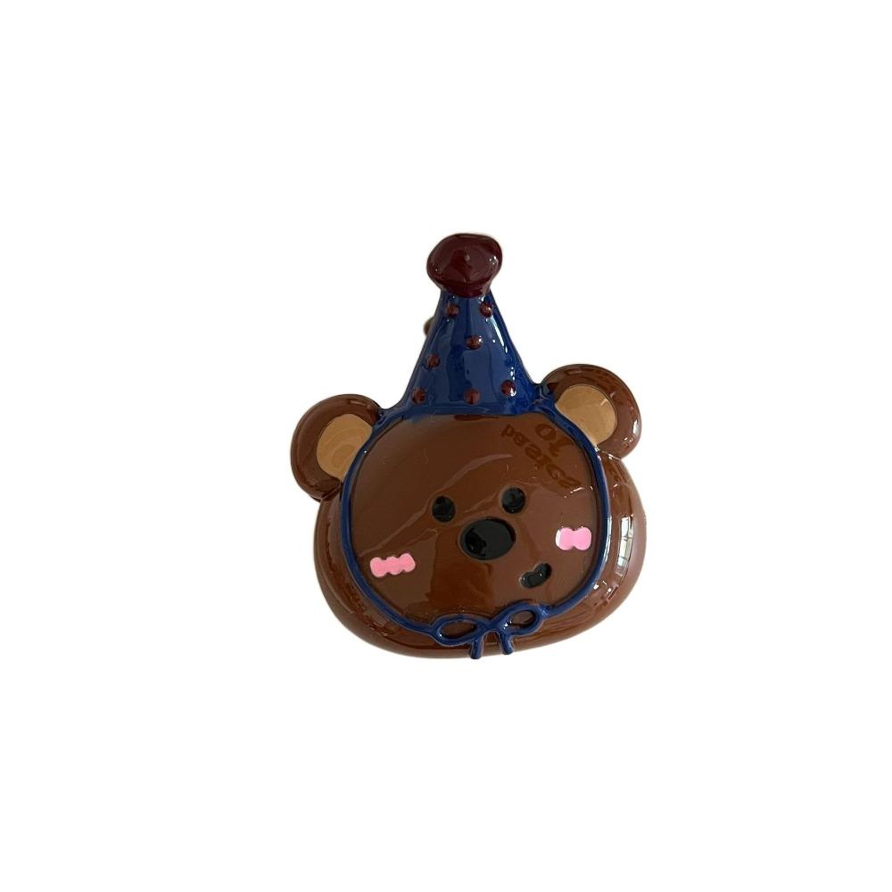 Hairpin Cartoon Hair Claw Acrylic Plastic Grab Clip Cute Bear Hair Clip  Vacation