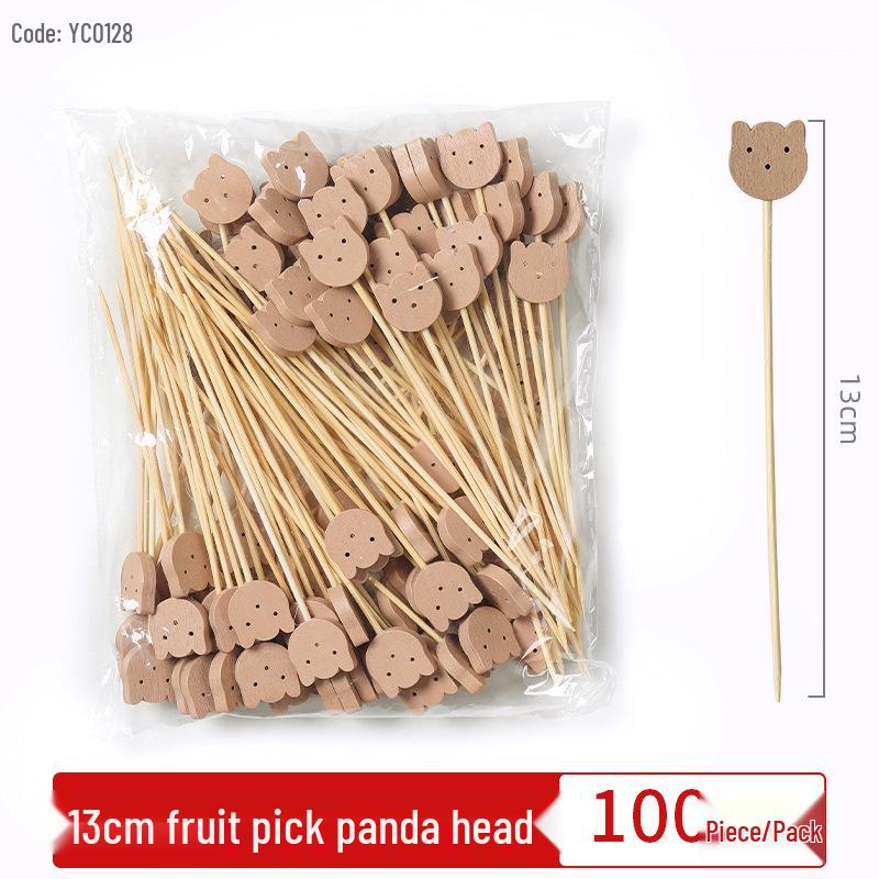 Creative Bamboo Fruit & Flower Picks for Parties, Cocktails, Burgers, & Easter Decorations
