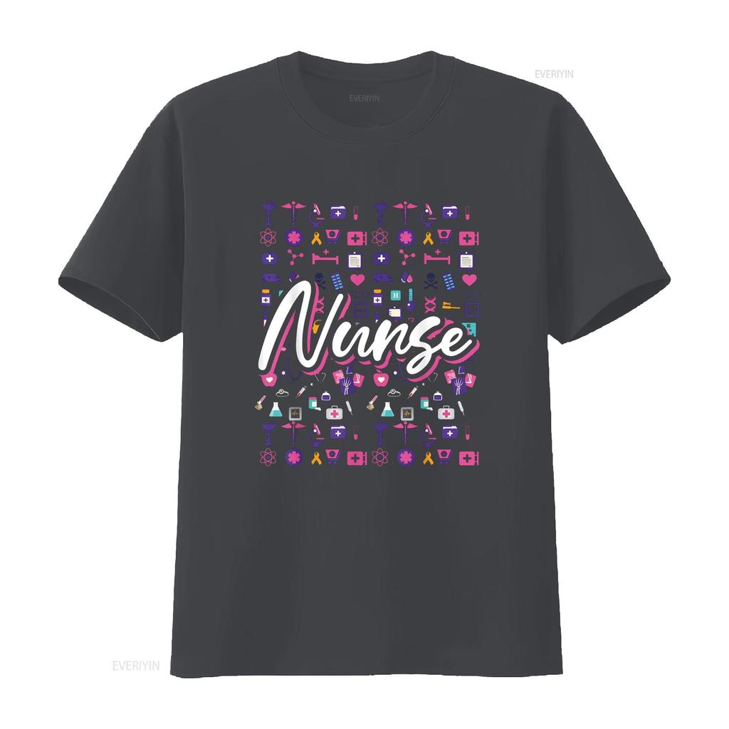 Nurse T Shirt Vintage Washed Slightly Homme Top For Everyday Wear Fashion Streetwear Stylish Graphic Unisex Breathable Soft