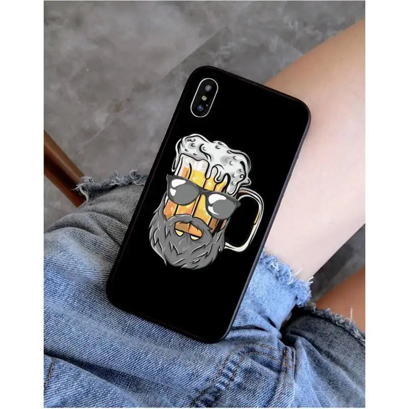 iPhone15 Pro mobile phone case Men's beer cup with foam mobile phone case is sent on behalf of others, painted and anti-drop.