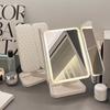 Folding Makeup Mirror LED Lights Dorm Dressing Mirror Beauty Light Up Your Fill Light 270° Smart Complementary Makeup Mirror