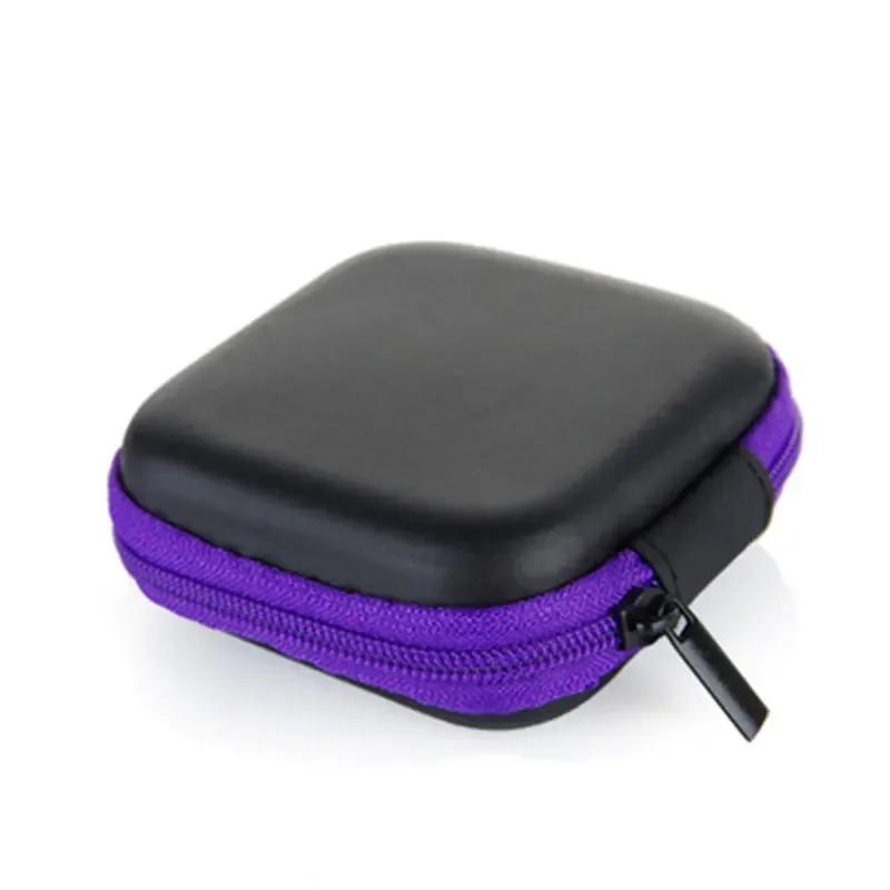 1ks Mini přenosná taška na sluchátka Peněženka na mince Sluchátka Pouzdro na USB kabel Pouzdro na přenášení Taška Taška na sluchátka Čtvercová úložná krabička