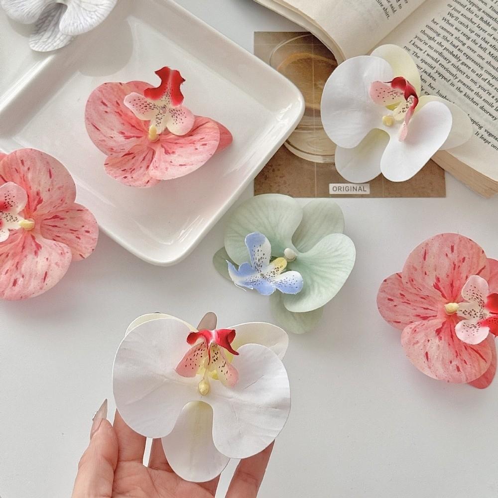10 ks Realistická 9cm Simulovaná Motýlí Orchidej DIY Řemesla Hedvábná Motýlí Orchidej Květinová Hlavice Falešná Květinová Hlavice Svatba Ozdobná