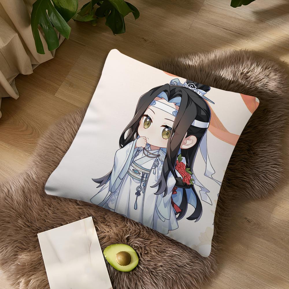 Cute Anime M-Mo D-Dao Z-Zu S-Shi Cartoon For Bedroom Car Coffee Shop Room Soft And Living Room Sofa Decorative Pillow Cover Case