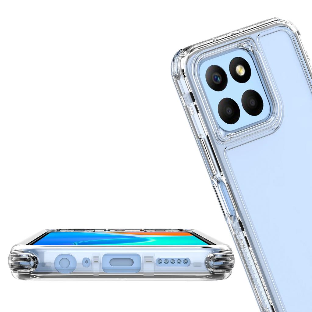 3 In 1 Hybrid Armor Shockproof Phone Case For Honor X8 5G X6 X6A X8A X8B 4G Hard Plastic Frame Transparent TPU Back Cover Fundas