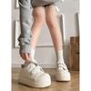 Velcro Heightening Little White Shoes Women's 2 Summer New Platform Bread Big Head Shoes Versatile Casual Board Shoes