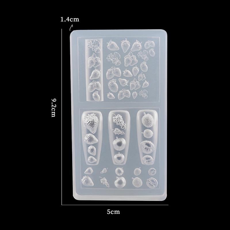 3D Bowknot Silicone Nail Mold Flower Petals Butterfly Heart Diy Design Manicure Template Carving Nail Art Stencil Tool